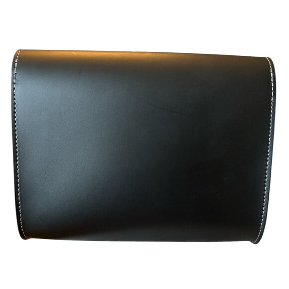 Sue Carson Saddles Black Bag Pouch Antique Nickel Clasp Lock - Picture 5 of 10